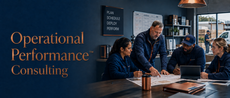 Operational Performance consulting team meeting for blue-collar and frontline businesses